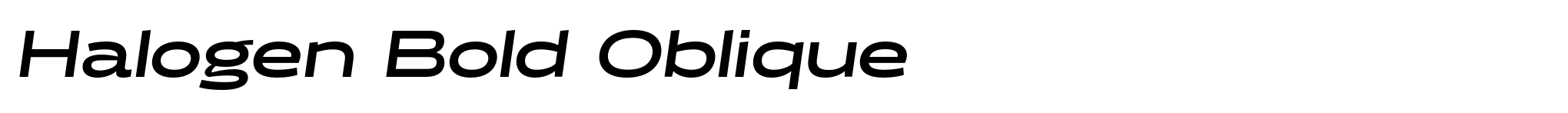 Halogen Bold Oblique image